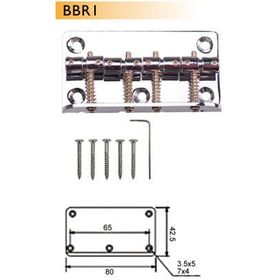 Valencia BBR1CR Krom Rengi Bas Gitar Köprüsü