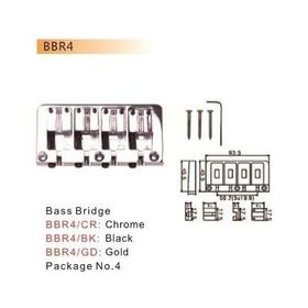 Valencia BBR4BK Siyah Bas Gitar Köprüsü
