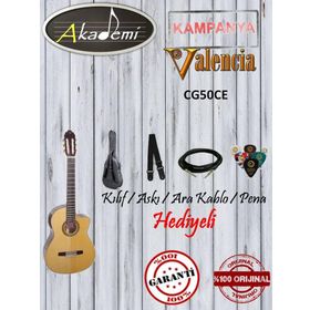 Valencia CG50CE Elektro Klasik Gitar