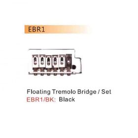 Valencia EBR1BK Siyah Dr.Parts 8 Vi Elektro Tremolo Köprü+Kol Set