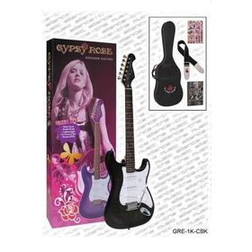 Valencia GRE1KCBK Siyah Elektro Gitar Seti