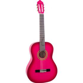 Valencia VC102TPKS 6-8 Yaş Sap Çelikli 1/2 Pembe Sunburst Klasik Gitar