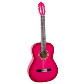 Valencia VC102TPKS 6-8 Yaş Sap Çelikli 1/2 Pembe Sunburst Klasik Gitar