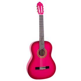 Valencia VC102TPKS 6-8 Yaş Sap Çelikli 1/2 Pembe Sunburst Klasik Gitar