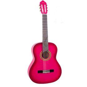 Valencia VC102TPKS 6-8 Yaş Sap Çelikli 1/2 Pembe Sunburst Klasik Gitar