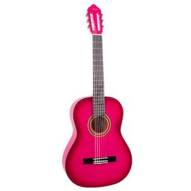 Valencia VC102TPKS 6-8 Yaş Sap Çelikli 1/2 Pembe Sunburst Klasik Gitar