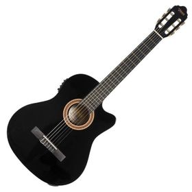 Valencia VC104CEBK Cutaway Siyah Elektro Klasik Gitar