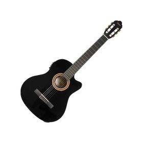 Valencia Vc104tce Black Elektro Klasik Gitar