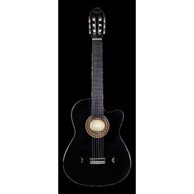 Valencia VC104THNCBK 4/4 Sıyah Sap Çelikli İnce Kasa Klasık Gitar