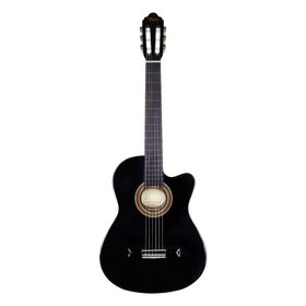 Valencia VC104THNCBK 4/4 Sıyah Sap Çelikli İnce Kasa Klasık Gitar