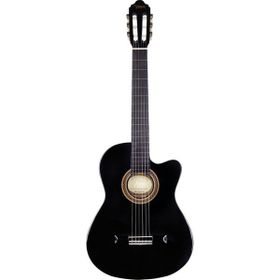 Valencia VC104THNCBK 4/4 Sıyah Sap Çelikli İnce Kasa Klasık Gitar
