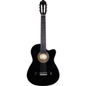 Valencia VC104THNCBK 4/4 Sıyah Sap Çelikli İnce Kasa Klasık Gitar