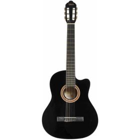 Valencia VC104THNCBK 4/4 Sıyah Sap Çelikli İnce Kasa Klasık Gitar