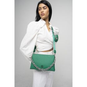 Valentino Orlandi VLT039 Monogram Yeşil Kadın Çapraz Askılı Çanta