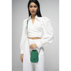 Valentino Orlandi VLT042 Monogram Yeşil Kadın Çapraz Askılı Çanta