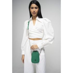 Valentino Orlandi VLT042 Monogram Yeşil Kadın Çapraz Askılı Çanta
