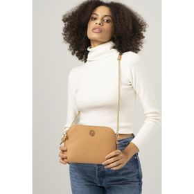 Valentino Orlandi VLT044 Monogram Camel Kadın Çapraz Askılı Çanta
