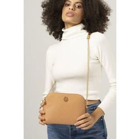 Valentino Orlandi VLT044 Monogram Camel Kadın Çapraz Askılı Çanta