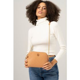 Valentino Orlandi VLT044 Monogram Camel Kadın Çapraz Askılı Çanta