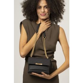 Valentino Orlandi VLT065 Monogram Siyah Kadın Çapraz Askılı Çanta