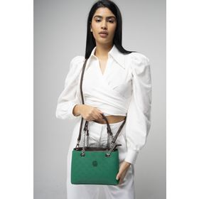 Valentino Vlt054 Orlandi Yeşil-Kahve Kadın Kol Çantası