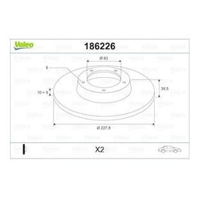 Valeo 186226 Ön Fren Aynası