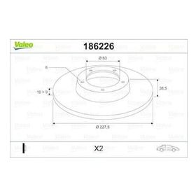 Valeo 186226 Ön Fren Aynası
