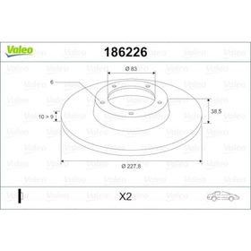 Valeo 186226 Ön Fren Aynası