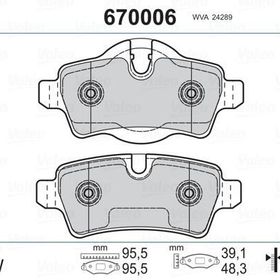 Valeo 670006 Arka Fren Balatası