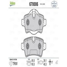 Valeo 670006 Arka Fren Balatası