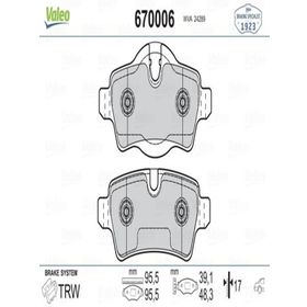 Valeo 670006 Arka Fren Balatası