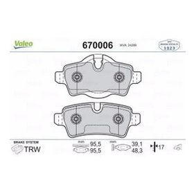 Valeo 670006 Arka Fren Balatası