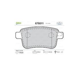 Valeo 670011 Arka Fren Balatası