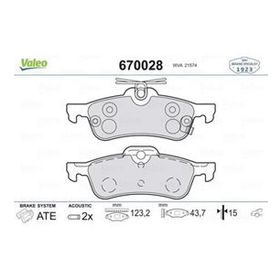 Valeo 670028 Arka Fren Balatası