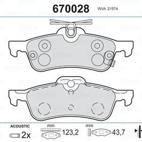 Valeo 670028 Arka Fren Balatası