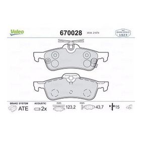 Valeo 670028 Arka Fren Balatası