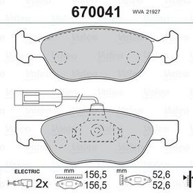 Valeo 670041 Ön Balata