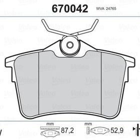 Valeo 670042 Arka Fren Balatası