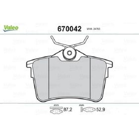 Valeo 670042 Arka Fren Balatası