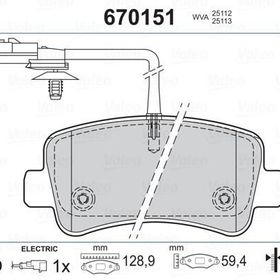 Valeo 670151 Arka Fren Balatası