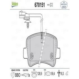 Valeo 670151 Arka Fren Balatası