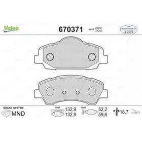 Valeo 670371 Ön Balata