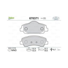 Valeo 670371 Ön Balata