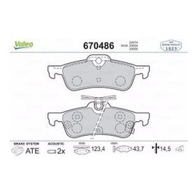 Valeo 670486 Arka Fren Balatası