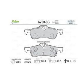 Valeo 670486 Arka Fren Balatası