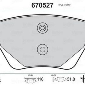 Valeo 670527 Arka Fren Balatası
