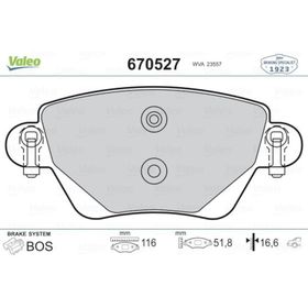 Valeo 670527 Arka Fren Balatası