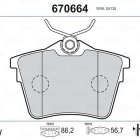 Valeo 670664 Arka Fren Balatası