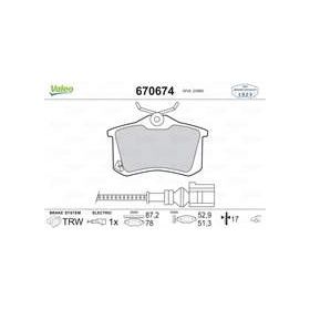 Valeo 670674 Arka Fren Balatası