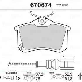 Valeo 670674 Arka Fren Balatası